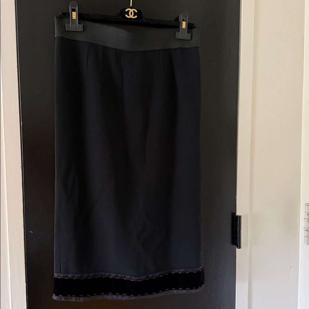DOLCE & GABBANA BLACK A-LINE HIGH WAIST  WOMEN'S SKIRT, New with Tags